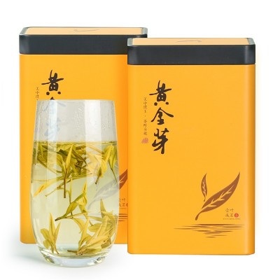 黄金芽茶叶正宗2023年明前特级250g新茶特产高氨基酸绿茶罐装图2