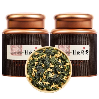 桂花乌龙茶浓香型新茶铁观音窨制桂花茶高山茶叶袋装礼盒罐装500g图4