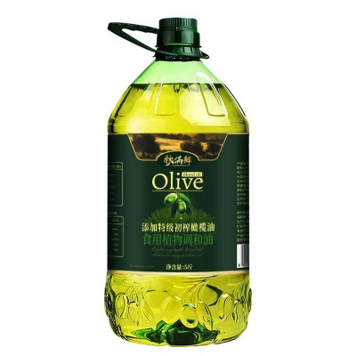 添加特级初榨橄榄油5斤装非转基因家用炒菜食用植物调和油烹饪油图5