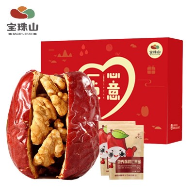 宝珠山 红枣夹四片核桃仁500g 新疆大枣过年礼品厂家直销一件代发图5