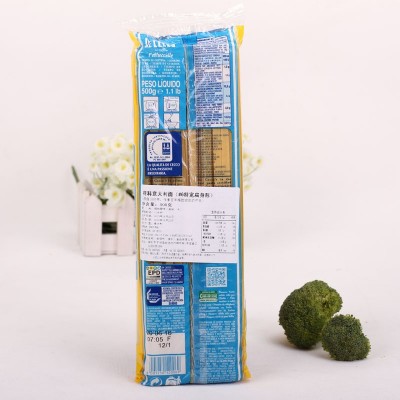 得科品牌意粉6特宽扁身型500g装意大利面 实心意粉 宽面扁面直面图4