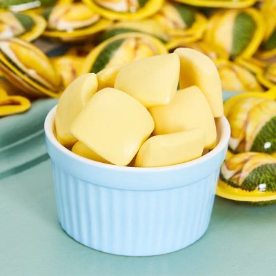 网红创意独立包装3d榴莲奶糖办公室休闲零食小吃散装水果味软糖图2