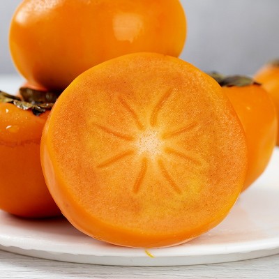 应季阳丰脆柿子甜柿子非火晶柿子新鲜水果一件代发5斤大果