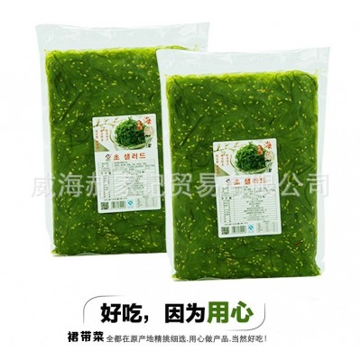 日式裙带菜 芽菜丝海草沙律中华海藻即食凉菜箱装精品海藻1kg/袋图2