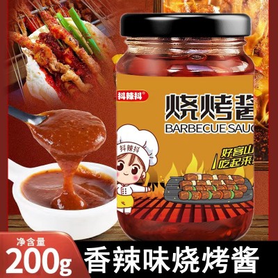 抖辣抖200克烧烤酱 淄博烧烤蘸料 香辣烤肉酱 炸串香辣酱图2
