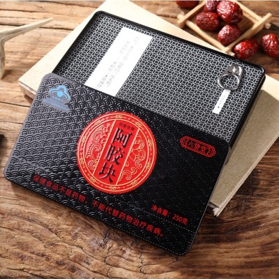 山东阿胶蓝帽阿胶块 ejiao驴皮阿胶块手工阿胶糕原料 铁盒装阿胶图3