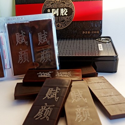 驴皮阿胶食用阿胶片块铁盒装250g 阿胶块手工糕阿胶糕原材料批发图3