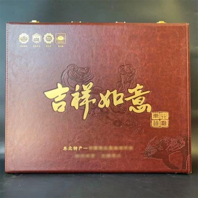 长白山人参林下参礼盒鹿茸灵芝礼盒批发送礼泡酒煲汤 四宝礼盒图4
