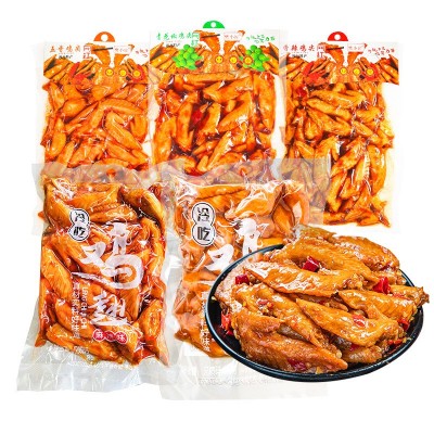 麻辣鸡翅尖批发跑江湖地摊夜市小吃冷吃鸡脚零食商用散装卤味鸡尖图5