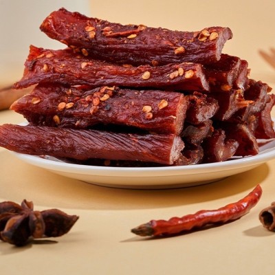 电商热卖产品风干鸡胸肉干零食鸡肉干麻辣味五香味鸡肉条一件代发图5