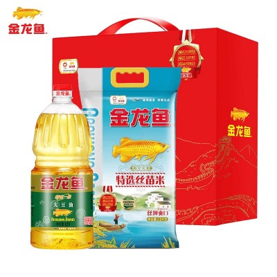 金龙鱼 大米2.5KG/5公斤长粒丝苗米珍珠米软香米面油组合礼盒箱图3