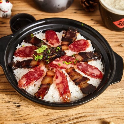 广式腊肠腊味煲仔饭加瘦焖饭香肠中山黄圃腊肠广东特产猪肉肠批发图5