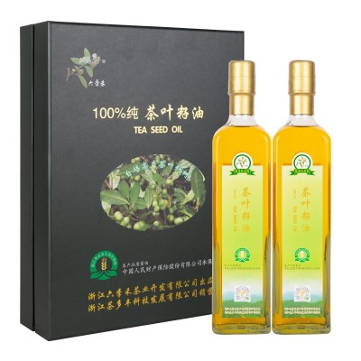 纯茶叶籽油物理压榨食用植物油礼盒装500ml*2瓶茶叶油批发图2