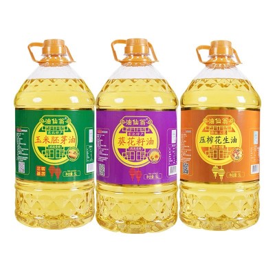 东北非转基因食用油 玉米胚芽 葵花籽 压榨花生油 物理压榨5L图5