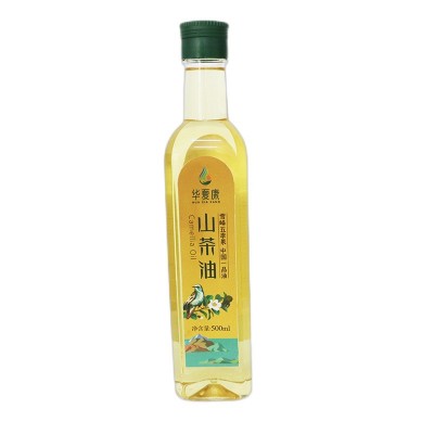 华夏康500ML纯山茶油茶籽油食用油压榨茶树油精炼山茶油调味油图2