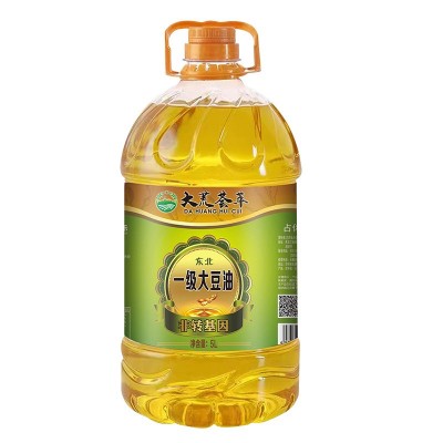 大荒荟萃一级大豆色拉油5升 东北非转基因食用油批发包邮代发图4