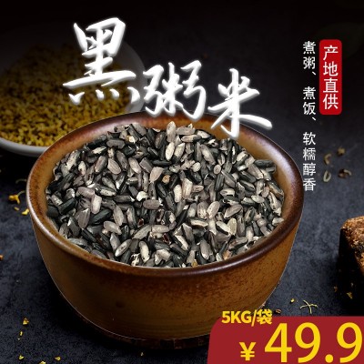 东北特产黑粥米5kg 黑龙江大米当季新米十斤装米会销礼品一件代发