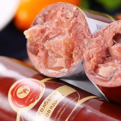 俄罗斯风味牛筋香肠肉肠下酒菜大牛筋肠350g 国产【50根775包邮】图2