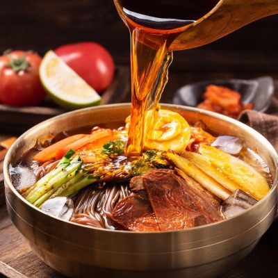 东北延吉酸甜大冷面厂家批发荞麦面325g/袋韩式荞麦冷面代加工图3