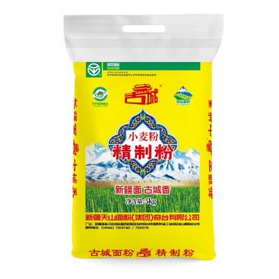 新疆天山奇台古城面粉5kg中筋特一粉家用小麦粉包子馒头拉面粉