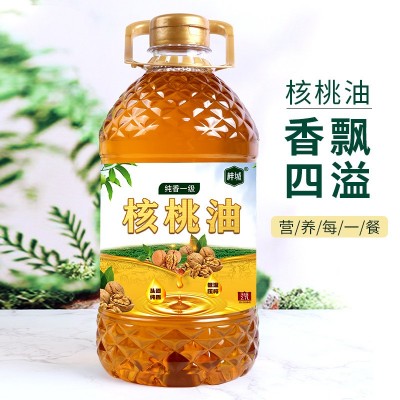 厂家批发核桃油2.7L大桶装低温冷榨家用商用食用油代发5斤核桃油图2