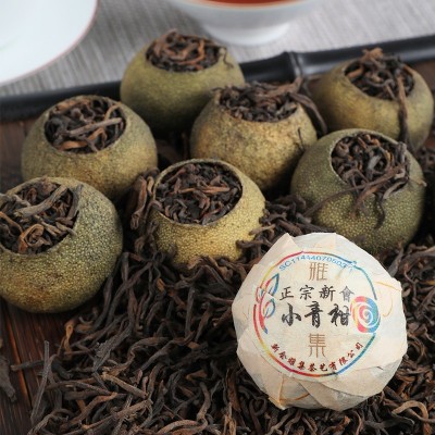 【加工定制】新会小青柑批发生晒云南普洱熟茶柑普茶250g礼盒罐装图5
