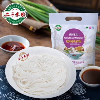广西桂林原产大米制鲜湿米粉带料包炒粉煮粉英文版出口转内销图3