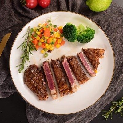 冷冻新鲜原切西冷牛排原味牛扒草饲商用牛肉西餐铁板食材450克图4