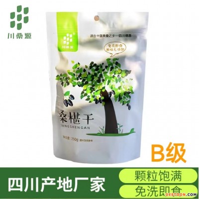 B级零售23年新货桑葚干四川产地免洗无沙食用黑桑椹果子袋装批发