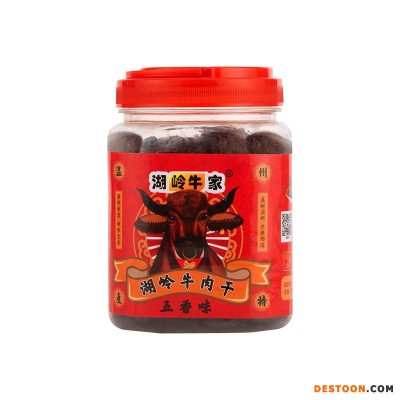五香沙嗲牛肉干大桶装温州湖岭手撕牛肉罐装零食小吃厂家批发