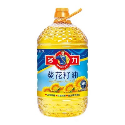 多力葵花籽油5L桶装食用油家添加维生素e 充氮保鲜营养健康商用