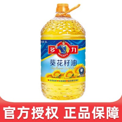 多力葵花籽油5L桶装食用油家添加维生素e 充氮保鲜营养健康商用图2