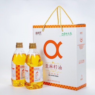 鑫龍清一级亚麻籽油1L*2礼盒图5