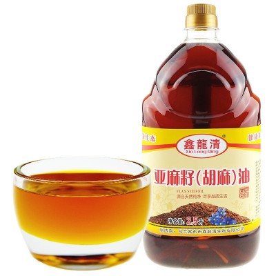内蒙古山西宁夏甘肃特产纯胡麻油亚麻籽油月子植物食用油2.5L升图4