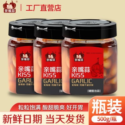 亲嘴蒜糖醋蒜糖蒜商用500g腌泡大蒜头农家下饭菜爽口小菜图2