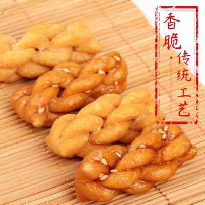 民间美食小休闲零食茶点心食品椒盐红糖味360g/箱 日式MiNi小麻花图3
