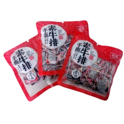 【社区团购】30包/袋 手撕素牛排 黑椒 香辣混合味休闲食品图4