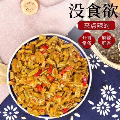 学堂食记香辣酸豆角280g湖南特产下饭菜酱腌菜农家豆角泡豇豆批发图3