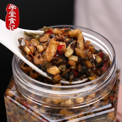 学堂食记外婆菜炒腊肉湖南特产香辣下饭菜雪菜熟食瓶装280g图5