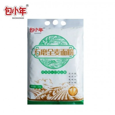 包小年 石磨全麦面粉山东全麦粉1000g通用面粉馒头面粉面包粉含麦图5