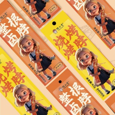 滢小宝卤味手撕风干烤脖42g烧烤味香辣味整根鸡脖非鸭脖图3