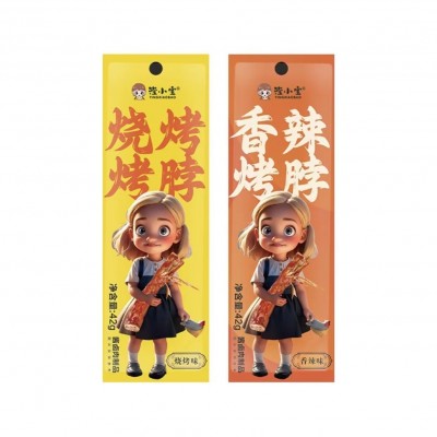 滢小宝卤味手撕风干烤脖42g烧烤味香辣味整根鸡脖非鸭脖图5