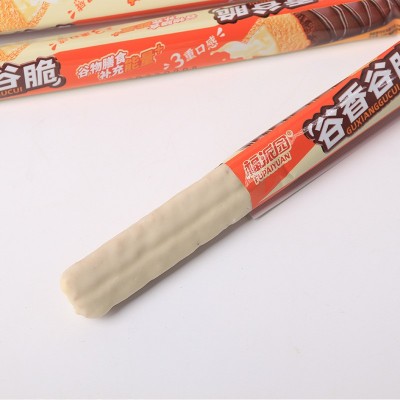 福派园谷香谷脆牛奶味巧克力夹心涂层休闲小零食厂家直供一盒20根图4