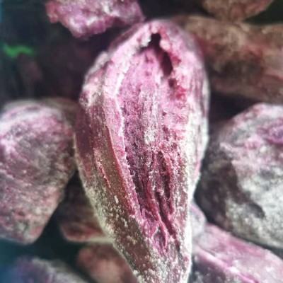源头工厂批发速冻紫薯块冷冻紫薯速冻紫罗兰凌紫紫薯泥量大价优图4