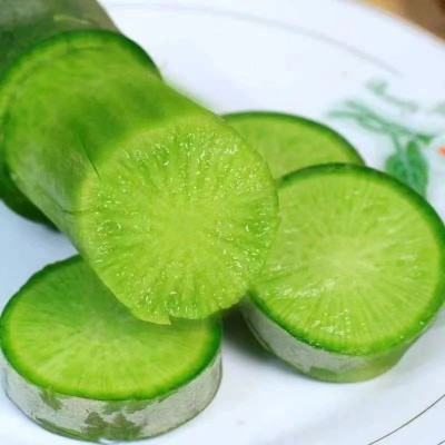山东潍坊水果青萝卜 正宗潍县新鲜甜脆生食翠绿9斤礼盒装水果萝卜图2