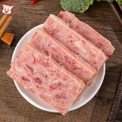 小猪呵呵网红火腿午餐肉罐头198g*36罐/箱火锅速食非长城小白猪图2