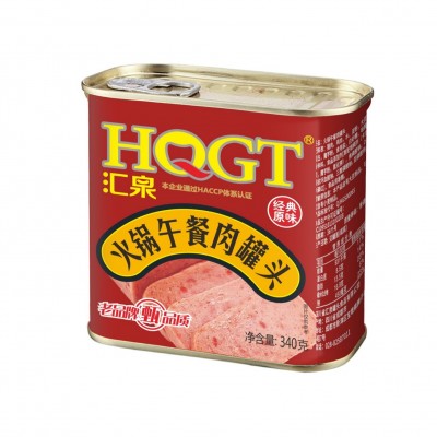 汇泉原味火锅午餐肉罐头340g*24熟食火锅三明治早餐泡面速食火腿图5
