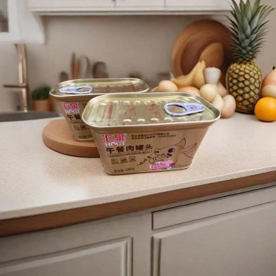 汇泉午餐肉罐头198g*36熟食火锅三明治早餐泡面速食火腿罐头图3
