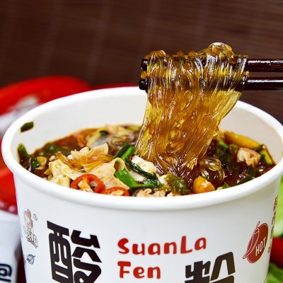 酸辣粉桶装重庆正宗泡面方便面整箱速食红薯粉丝宽粉米粉批发代发图2