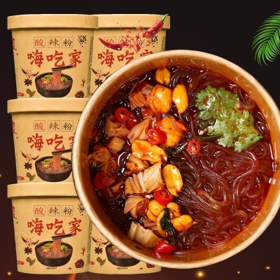 酸辣粉桶装重庆正宗泡面方便面整箱速食红薯粉丝宽粉米粉批发代发图4